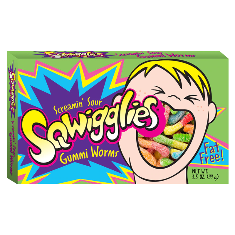 Sqwigglies Screamin' Sour Gummi Worms - 3.5oz (99g)