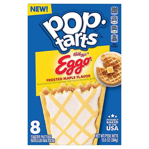 Pop Tarts -  Eggo Frested Maple 8-Pack - 13.5oz (384g)