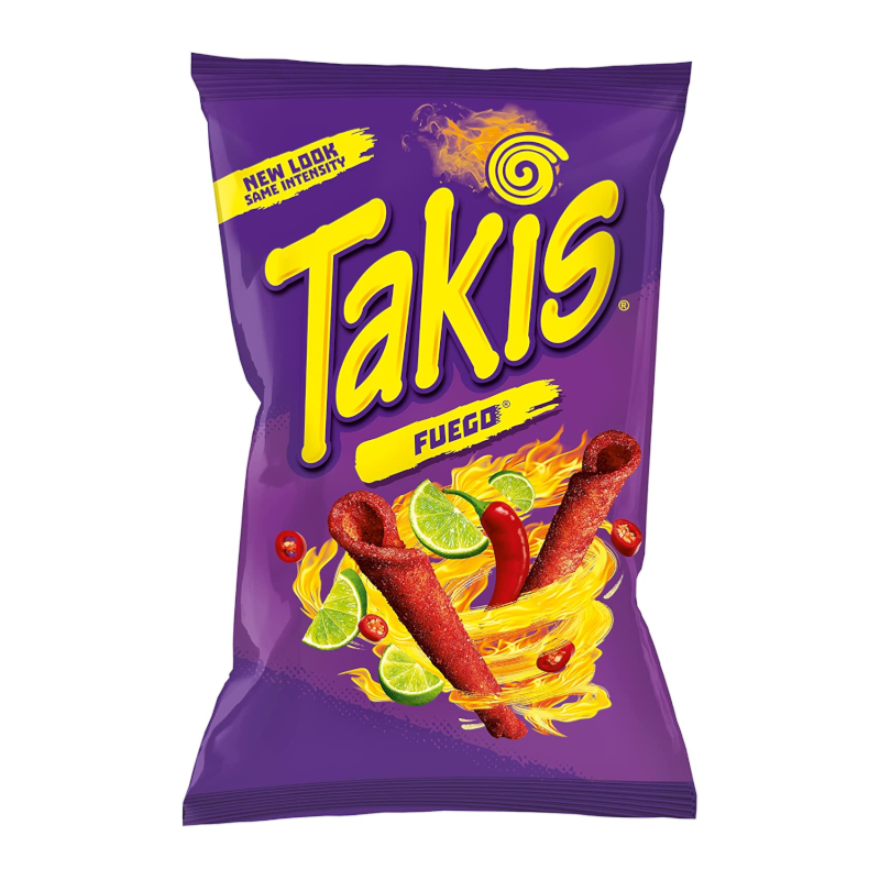 Takis Fuego Hot Chili Pepper & Lime Tortilla Chips - 180g - Medium Bags