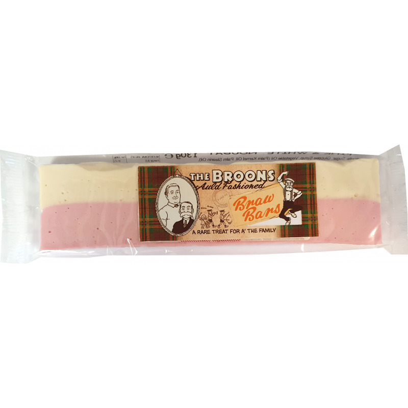 The Broons Auld Fashioned Pink + White Nougat Bar 130g