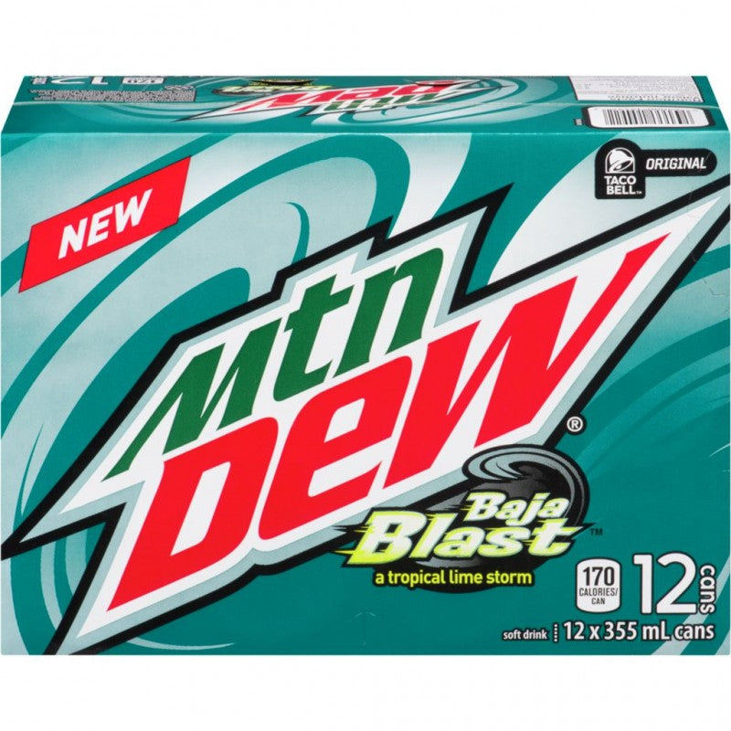 Mountain Dew Baja Blast 12 pack - 355ml cans
