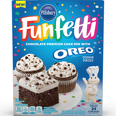 Pillsbury Funfetti Oreo Chocolate Cake Mix - 15.25oz (432g) - (Oreo)