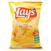 Lays Chips Moutarde Pickles 220g Large Bag