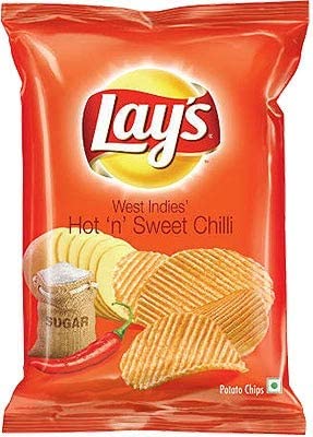 Lays West Indies Hot ‘n’ Sweet Chilli Crisps 50g - New