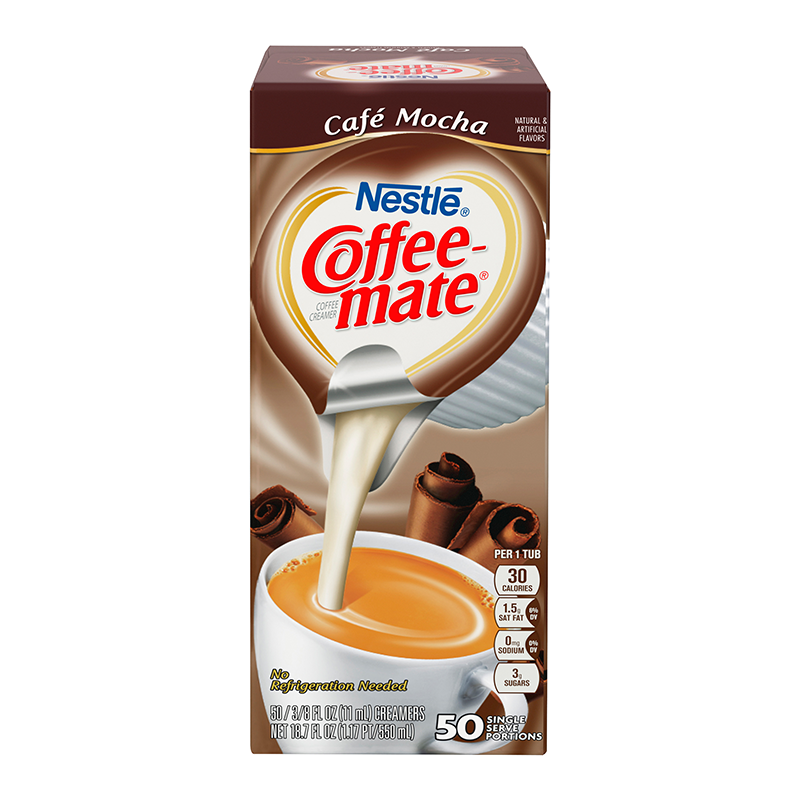 Coffee-Mate - Cafe Mocha - Liquid Creamer Singles - 50-Piece x 3/8fl.oz (11ml)
