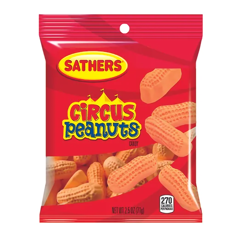 Sathers Circus Peanuts Chewy Candy - 2.5oz (71g)