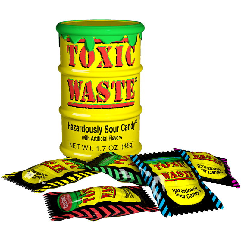 Toxic Waste Yellow Drum Extreme Sour Candy 1.5oz (42g)