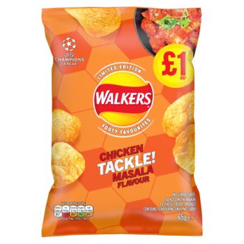 Walkers Chicken Tackle Masala Crisps £1 RRP PMP 65g
