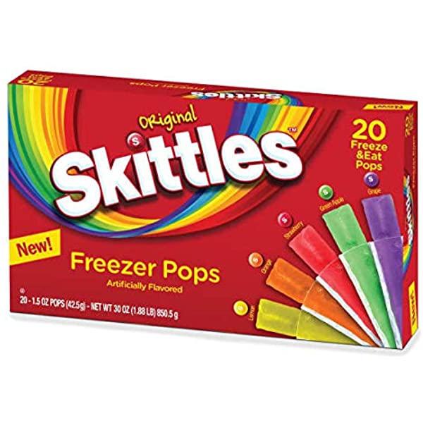 Skittles Freezer Pops 1oz (28.3g) 20-Pack - New