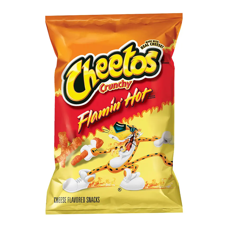 Frito Lay Cheetos Crunchy Flamin' Hot 28g - Dated 1st August 2023 - Small bags