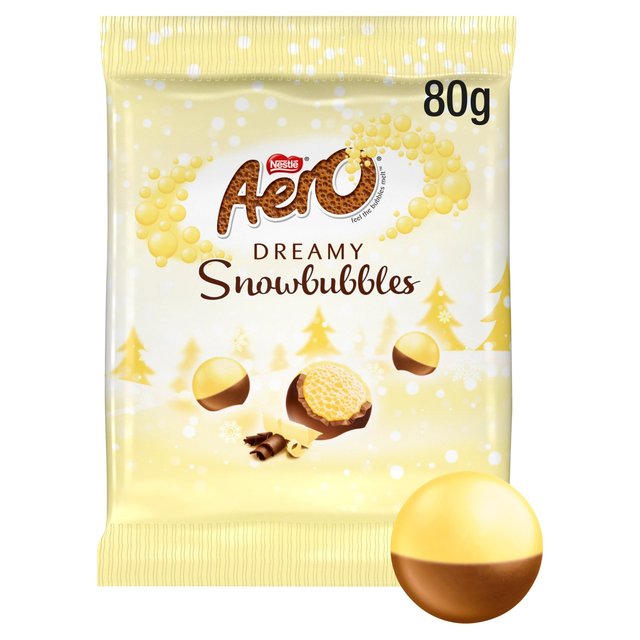 Aero Dreamy Snowbubbles Milk Chocolate Sharing Pouch - 80g