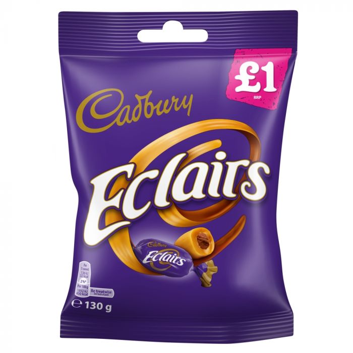 Cadbury Eclairs Classic Chocolate Bag 130g - Best before 3rd March 2022
