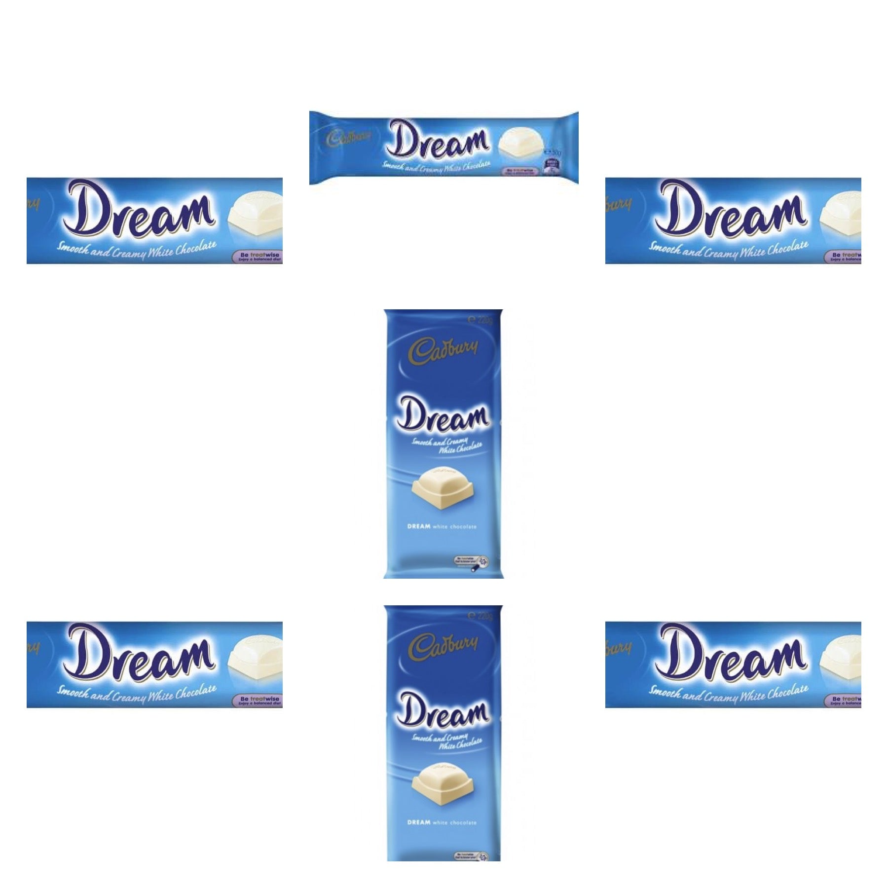 Cadbury Dream Lovers Selection- 2 Large Dream Bars  and 5 Small Dream Bars -(Australia)