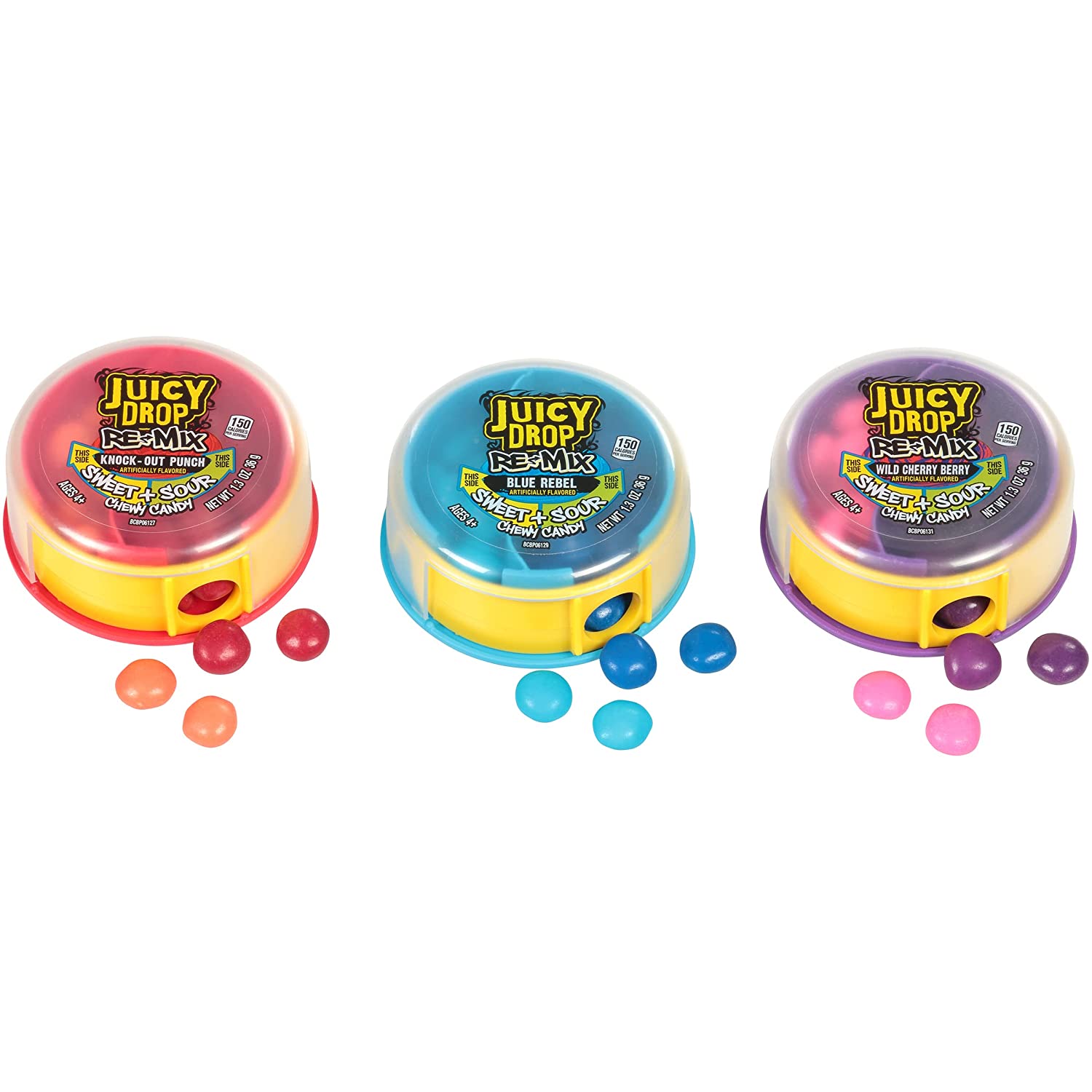 Juicy Drop Re-Mix Sweet & Sour Chewy Candy 37g - Flavour chosen at Random