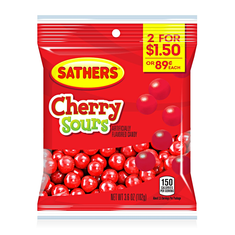 Sathers Cherry Sours 3.6oz (102g)