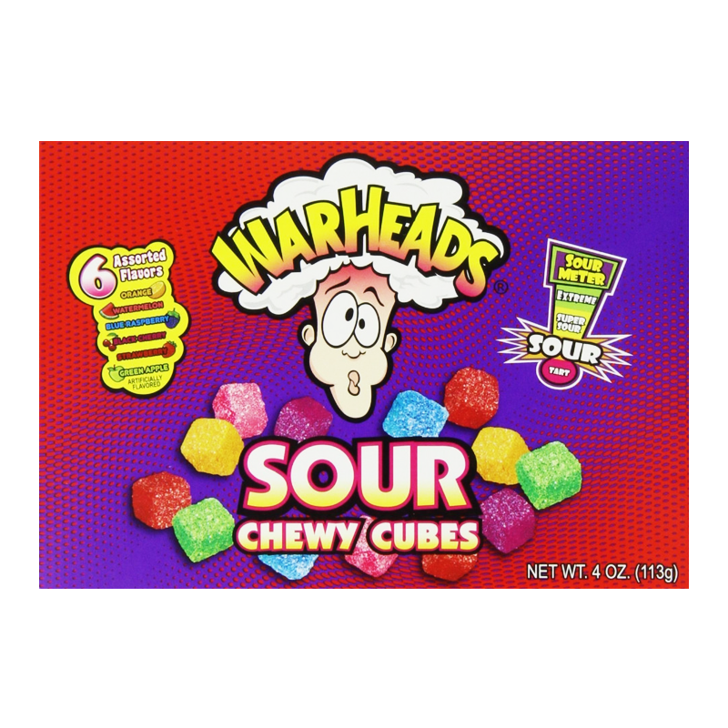 Warheads - Chewy Cubes Theatre Box 4oz (113g)