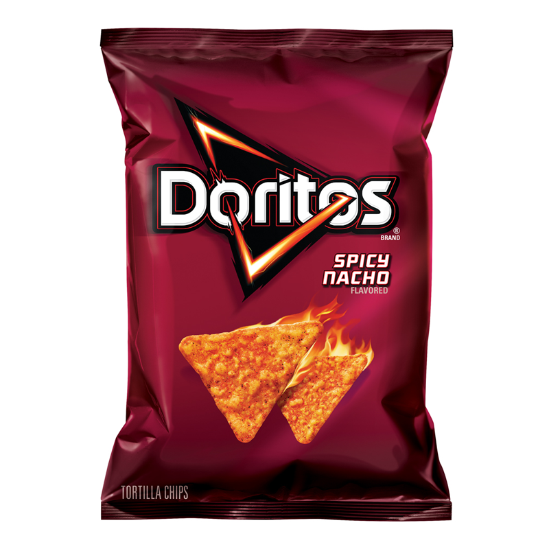 Doritos Spicy Nacho Corn Chips- 28g - small bag - Best before 4th July 2023