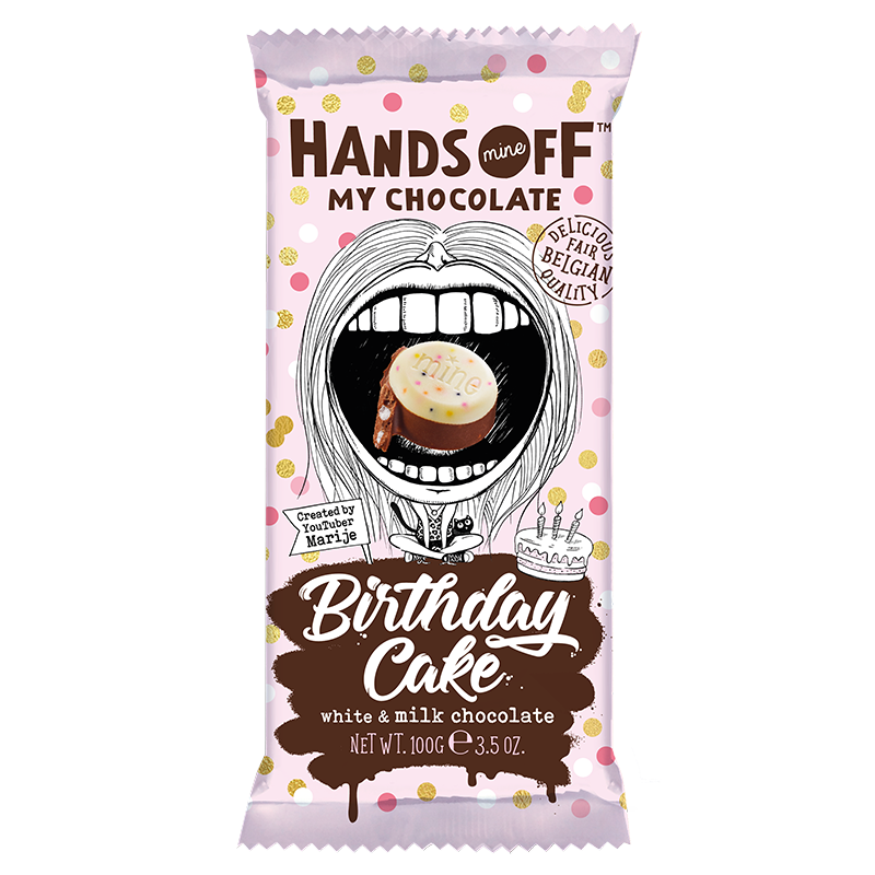 Hands Off My Chocolate - Birthday Cake White & Milk Chocolate - 3.5oz (100g)