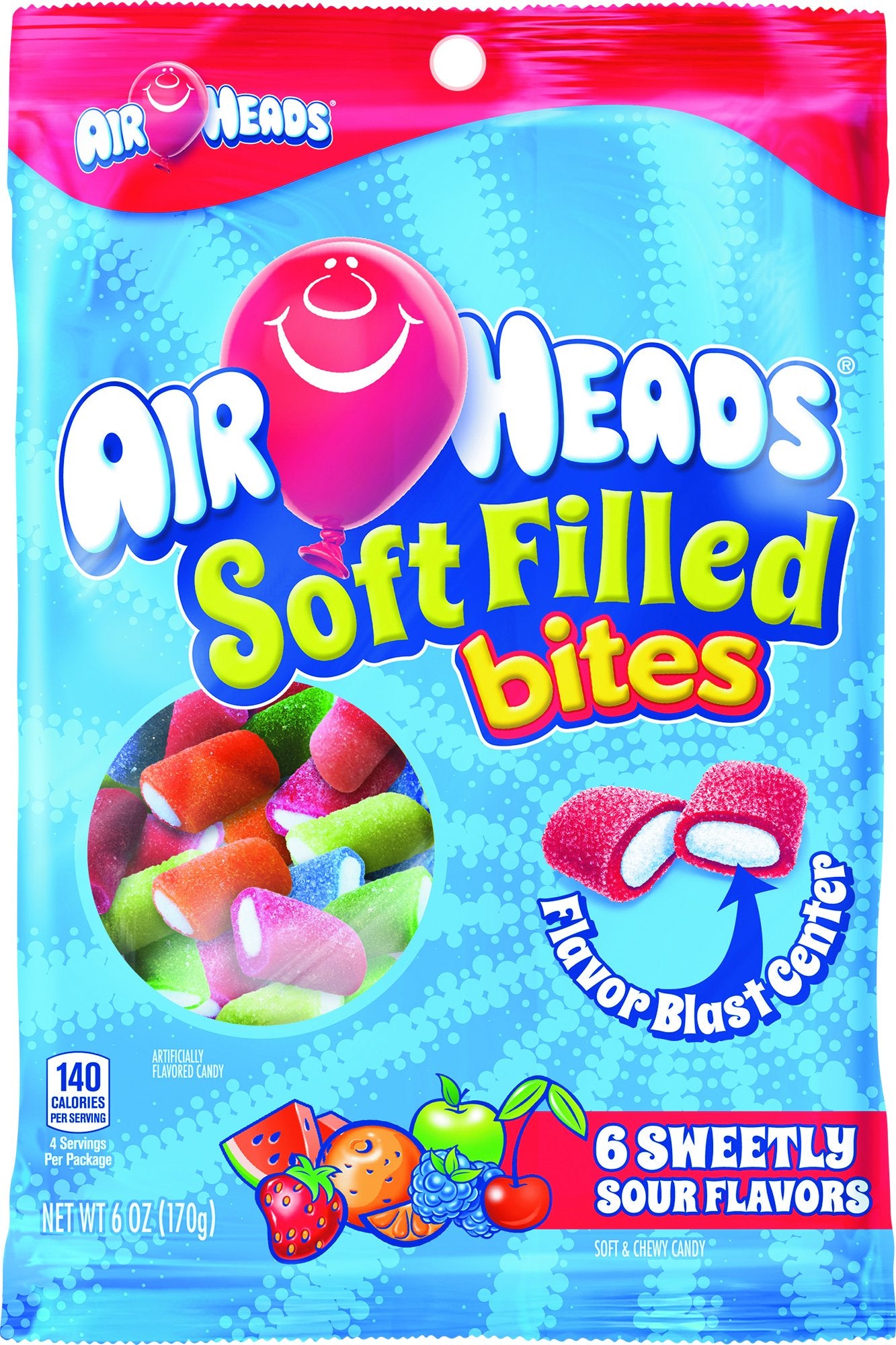 Airheads Soft Filled Bites Peg Bag 170g