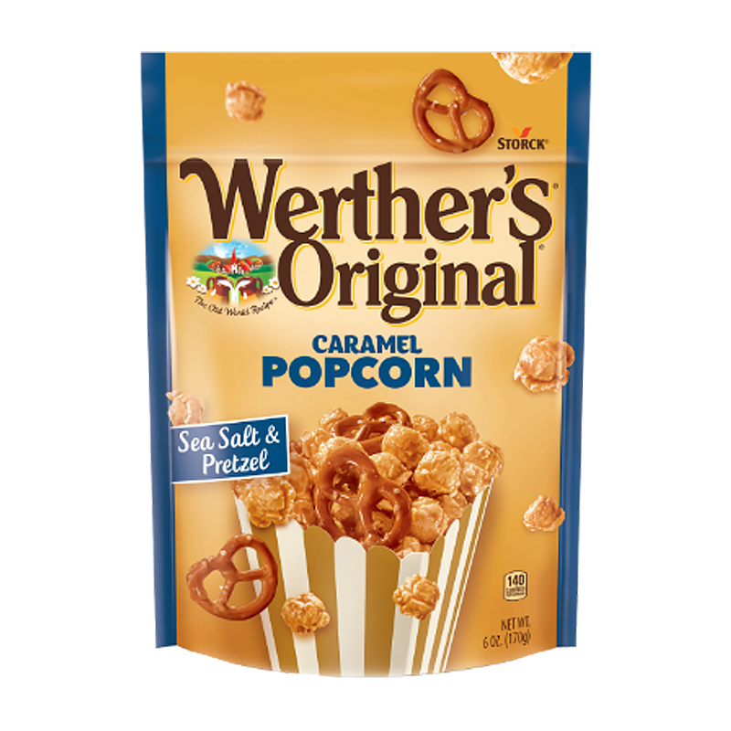 Werthers original popcorn caramel pretzel 140g - German Import