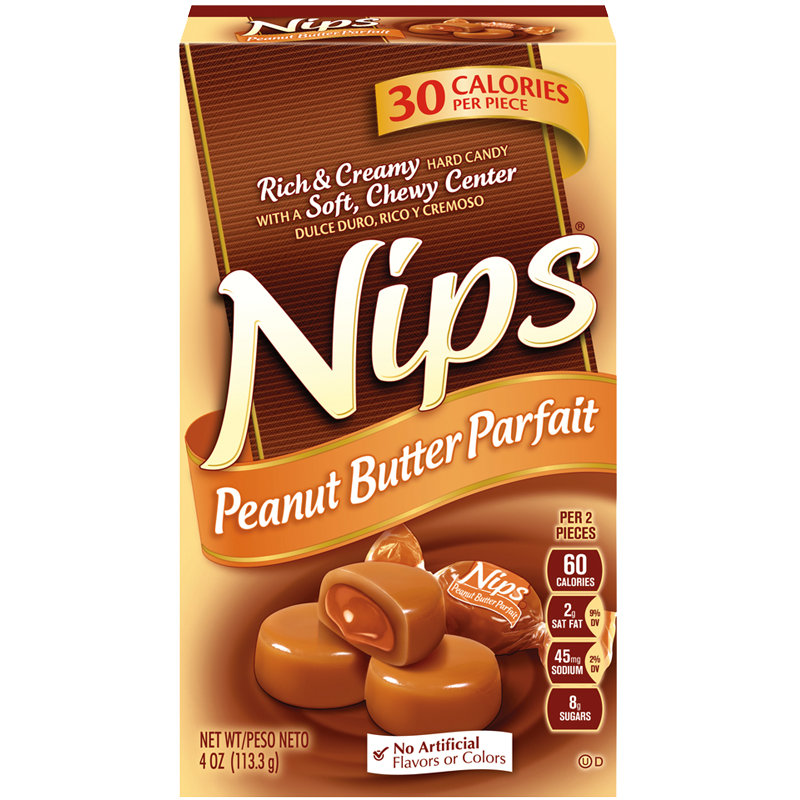 Nips Peanut Butter Parfait Candy 4oz (113.3g)
