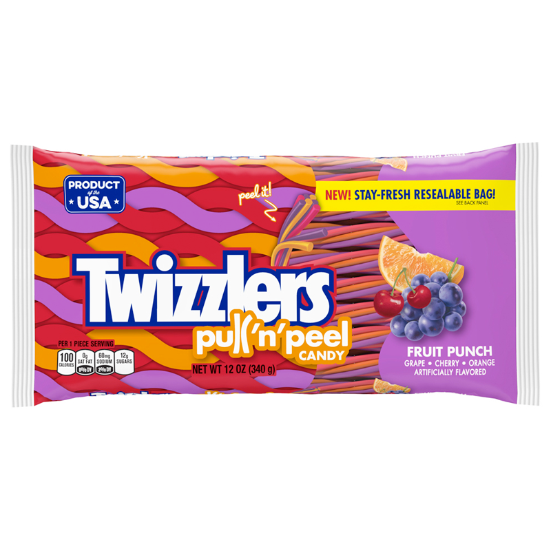 Twizzlers - Fruit Punch Flavour Pull n Peel - 12oz (340g)