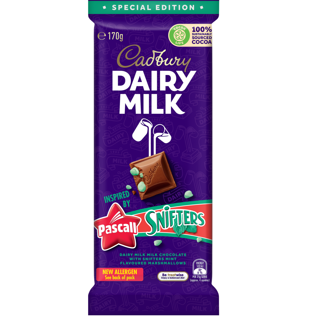 Cadbury Dairy Milk Pascall Snifter Lumps Chocolate Bar (170g)