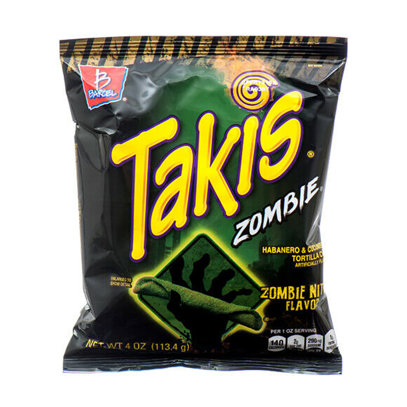 Takis Zombie Tortilla Chips (Habanero & Cucumber) 4oz (113g) - Jan 20 date