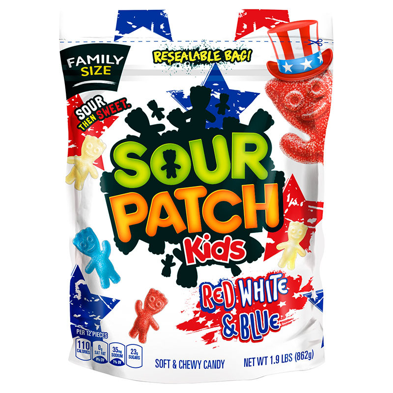 Sour Patch Kids Red White & Blue Family Size - 1.9lbs (862g)