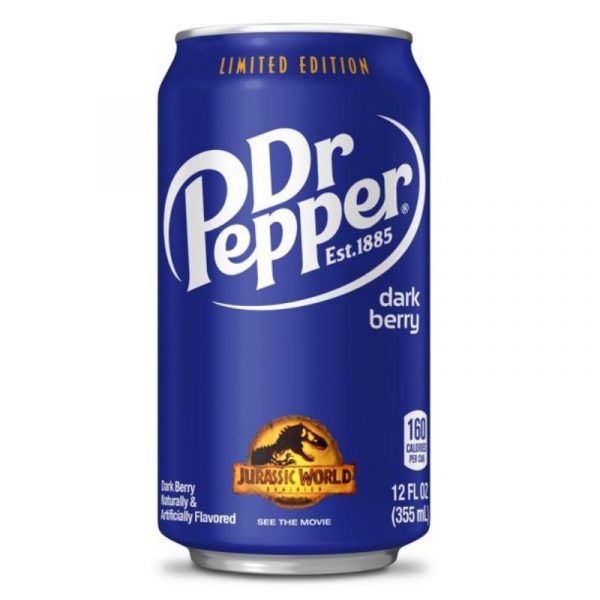 Rare Dr Pepper Dark Berry Jurassic World Limited Edition- 12fl.oz (355ml)