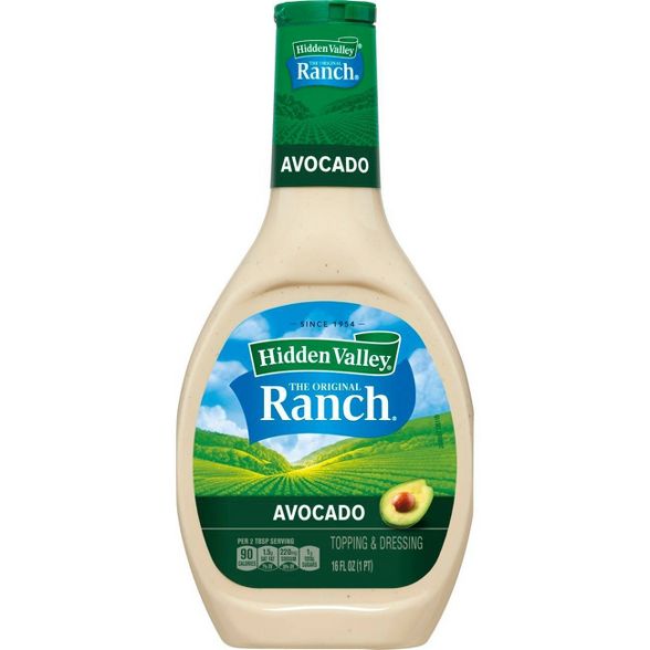 Hidden Valley Avocado Ranch Salad Dressing & Topping - 453G Bottle