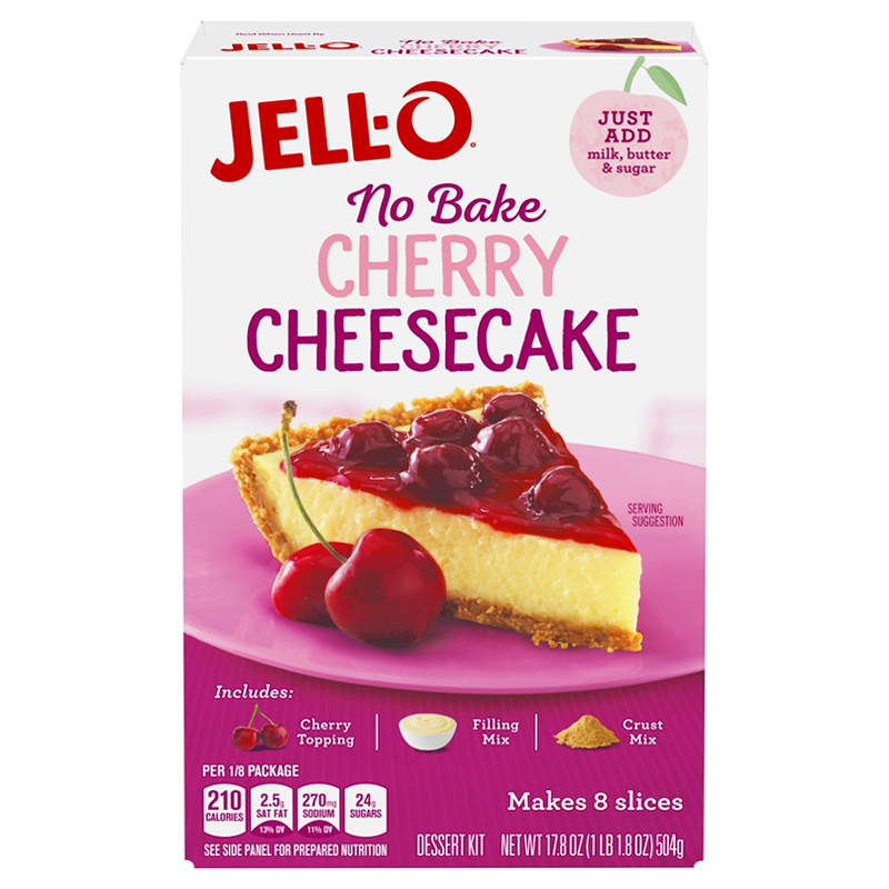 Jell-O - No Bake Cherry Cheesecake Dessert - 17.8oz (504g)