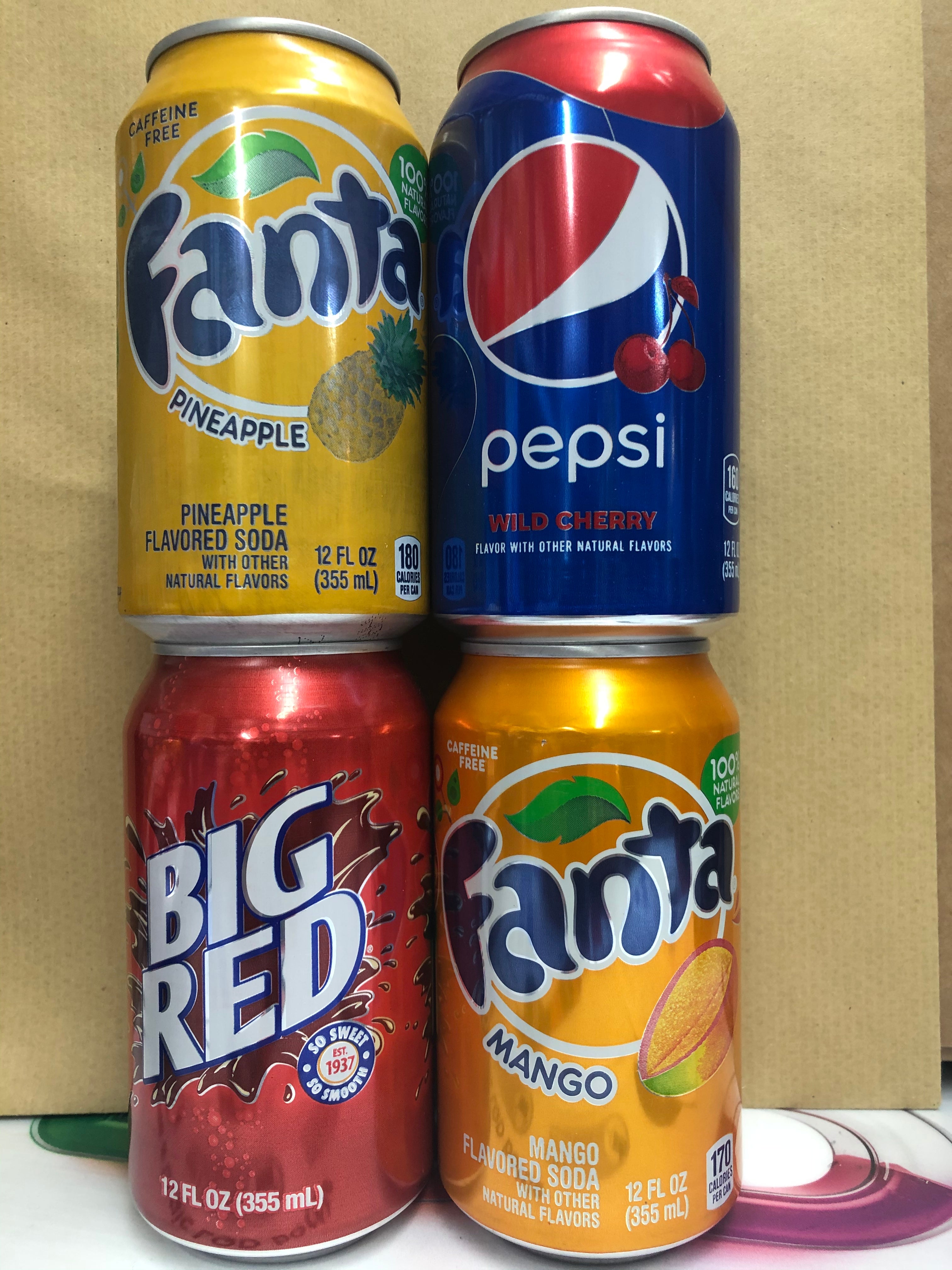 4 cans of Soda - Random selection