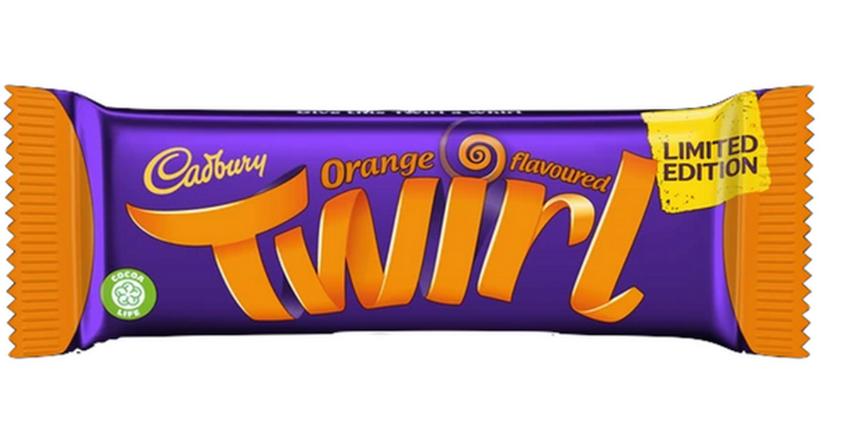 Orange Cadbury Twirl Bar 43g