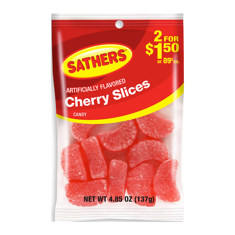 Sathers Cherry Slices 4.85oz (137g)