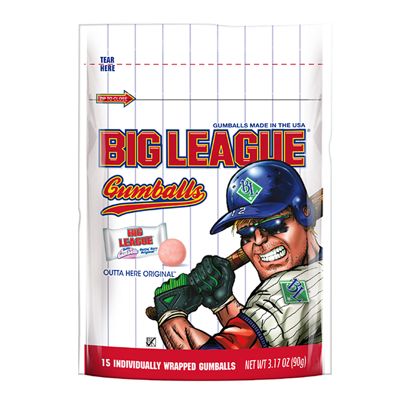 Big League Gum - Original Gumballs - 3.17oz (90g) - October 2020 Dated - Clearance