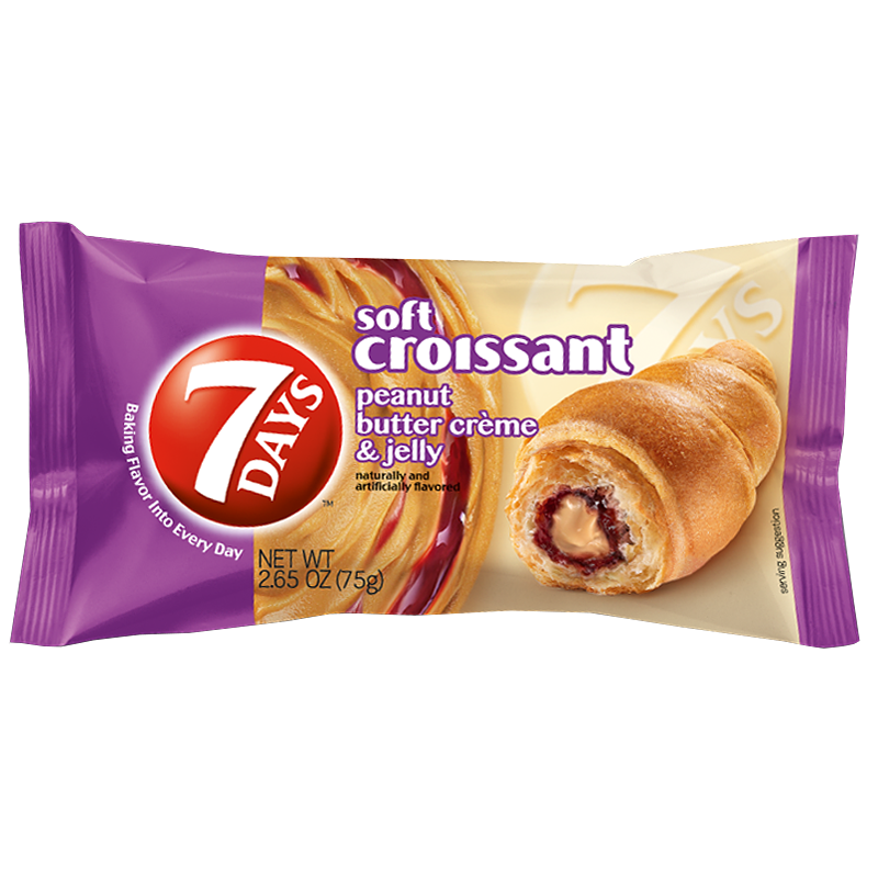 7 Days Peanut Butter & Jelly Filled Croissant - 2.25oz (75g)
