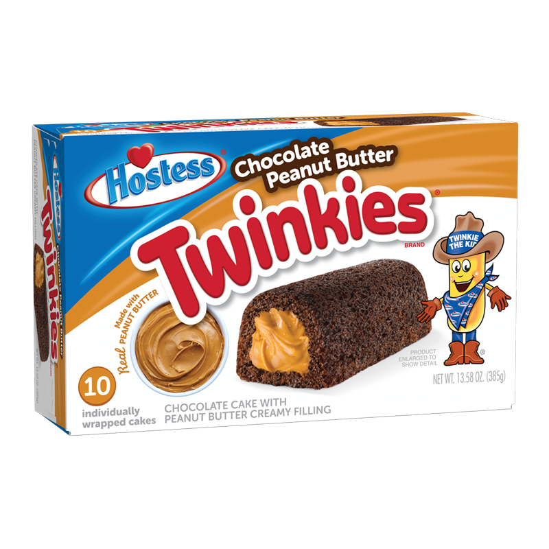 Hostess - Chocolate Peanut Butter Twinkies - 10-Pack Box 13.58oz (385g)