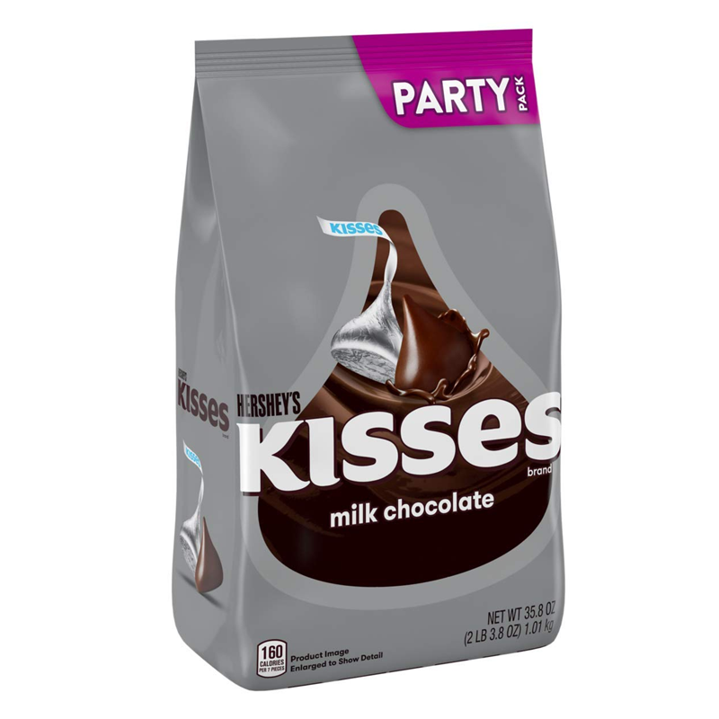 Hershey's Milk Chocolate Kisses Party Bag - 35.8oz (1.01kg)