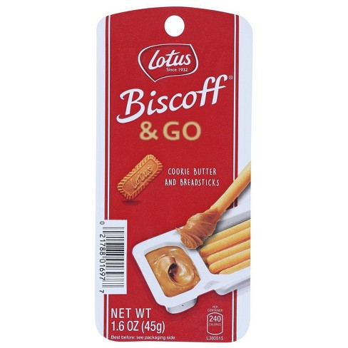 Lotus Biscoff & Go Cookie Butter and Breadsticks 45g (USA Import)