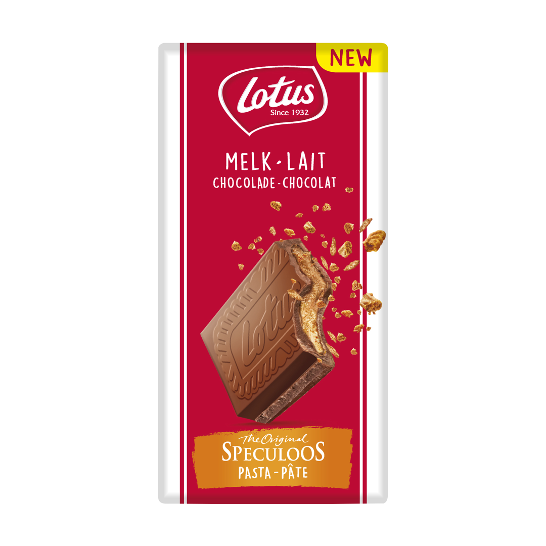 Lotus Biscoff Milk Chocolate with Biscoff Cream 180g of