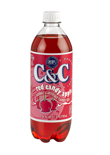 C&C Red Candy Apple Soda (24fl.oz)