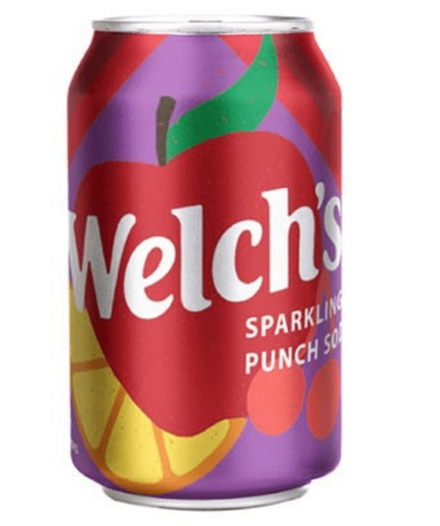 Welch’s Sparkling Fruit Punch Soda Can 355ml (Fruit Punch)
