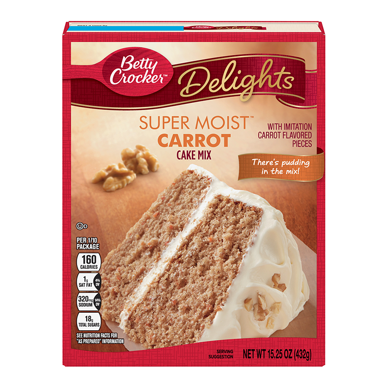 Betty Crocker Delights Super Moist Carrot Cake Mix - 15.25oz (432g)