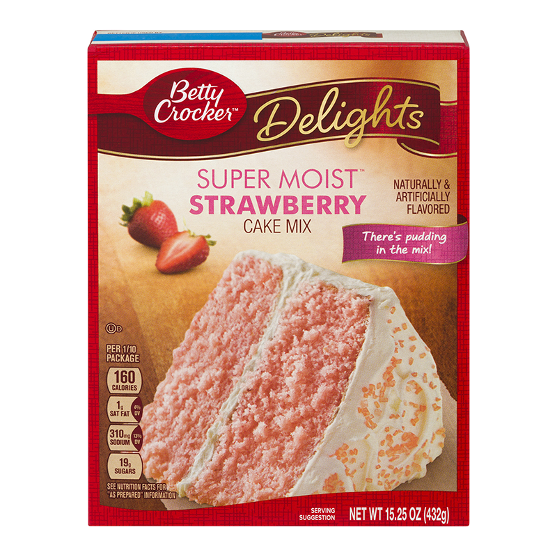 Betty Crocker Delights Super Moist Strawberry Cake Mix - 15.25oz (432g)