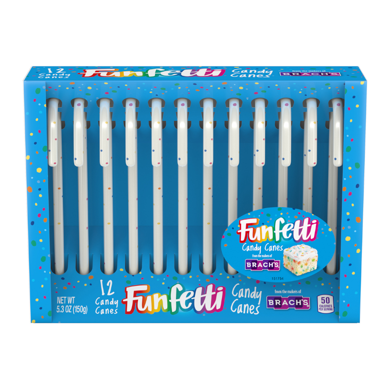 Funfetti Candy Canes 150g 12ct - Christmas