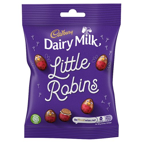 Cadbury Little Robins Dairy Milk 88g bags -  Christmas