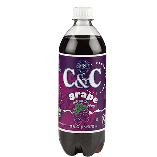 C&C Soda Grape Bottle 710ml