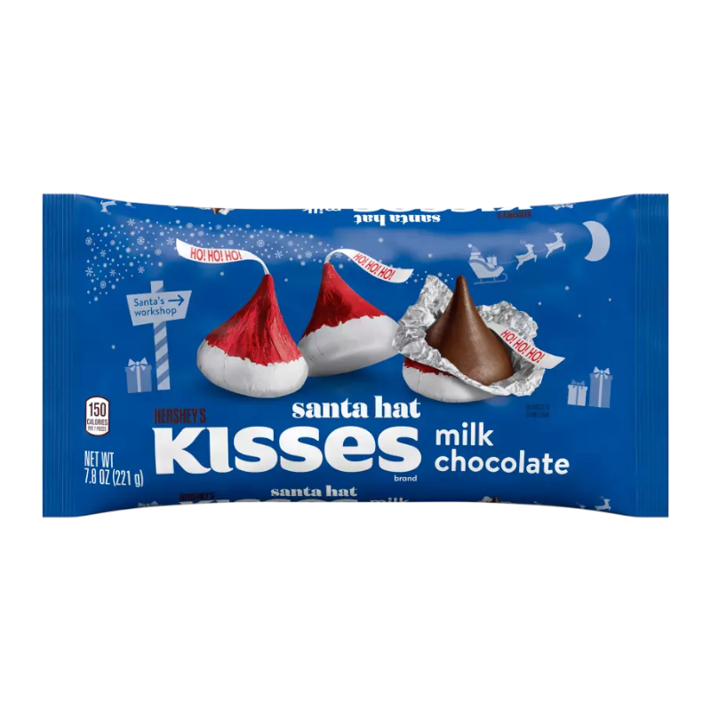 Hershey Milk Chocolate Santa Hat Kisses - Large (286g) (Christmas)