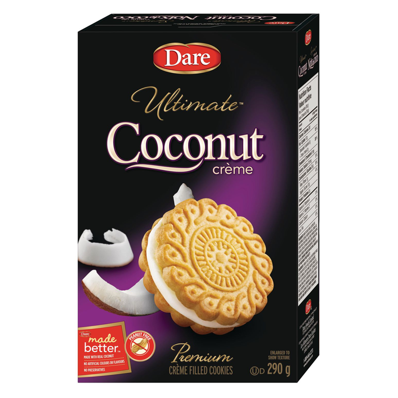 Dare - Ultimate Coconut Crème Filled Cookies - 290g [Canadian] - Best before 6th October 2022